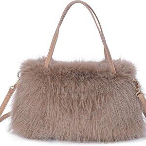 Luxury Furry Tote Handbag for Women - Lightweight, Versatile, & Trendy